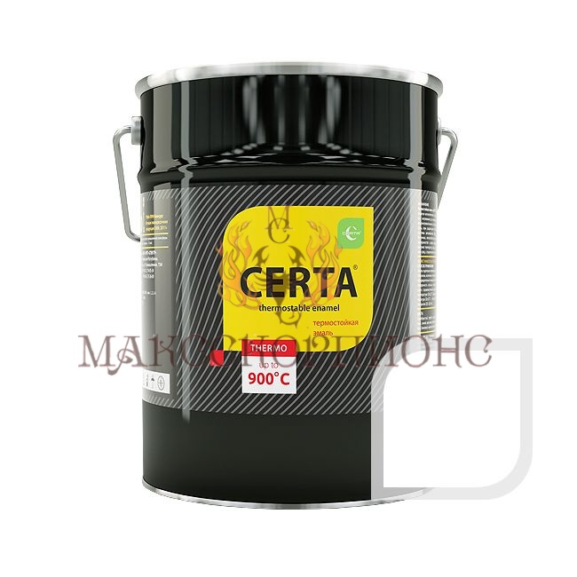 Термостойкая эмаль CERTA до +1000°С -4кг-ЦВЕТ: белый 400°C