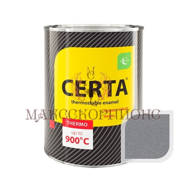 Термостойкая эмаль CERTA до +1000°С -0.8кг-ЦВЕТ: графит 600°C