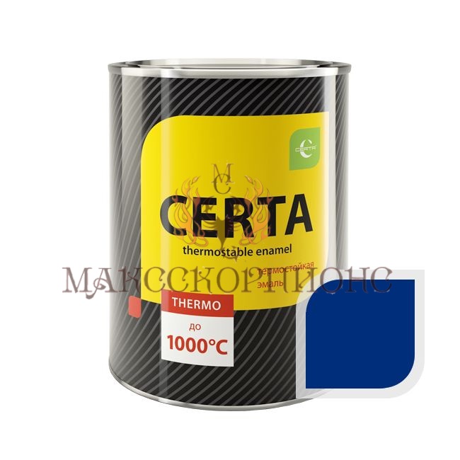 Термостойкая эмаль CERTA до +1000°С -0.8кг-ЦВЕТ: синий 400°C