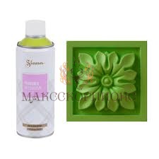Эмаль Siana Provence для декора, матовая текстура-аэрозоль 520 мл-ЦВЕТ:-весенняя зелень 150°C