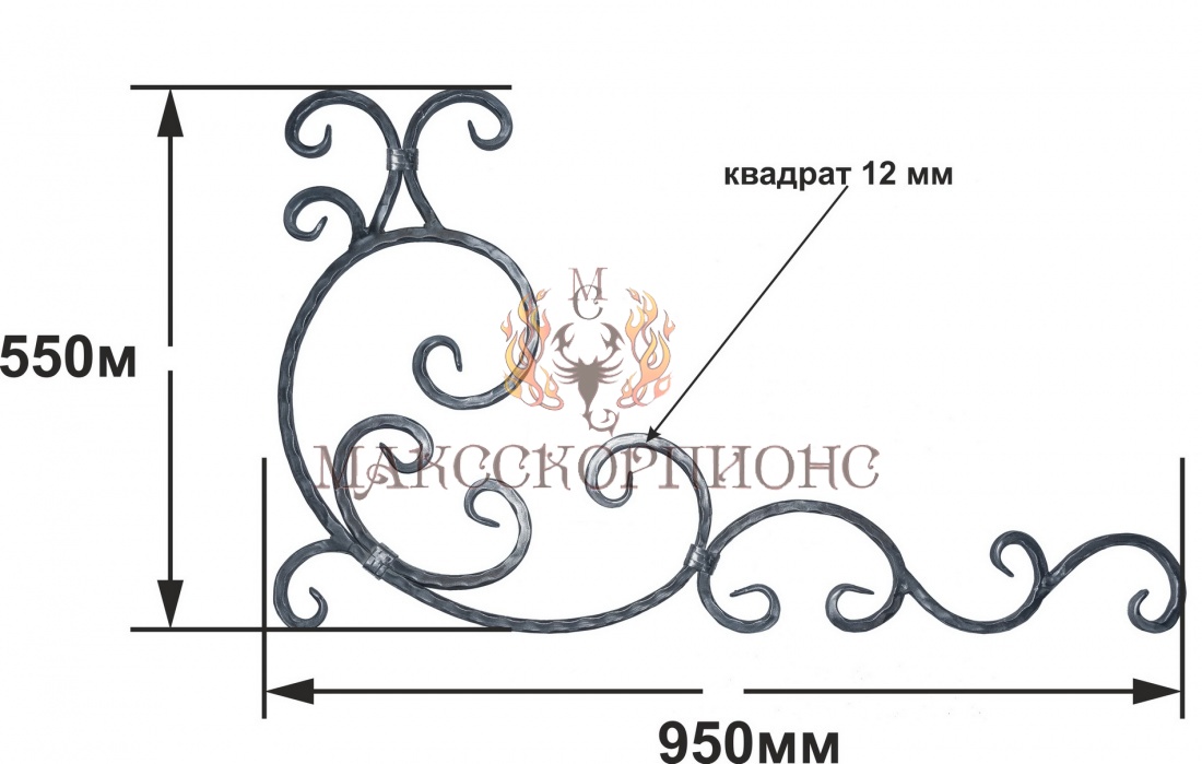 Кованые элементы чертеж