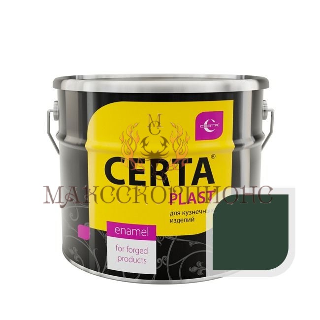 CERTA-PLAST глубокий матовый 10 кг.- ЦВЕТ:зеленый мох 150°C