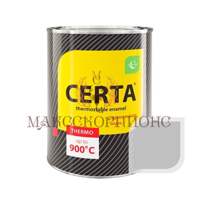 Термостойкая эмаль CERTA до +1000°С -0.8кг-ЦВЕТ: серебристый 700°C