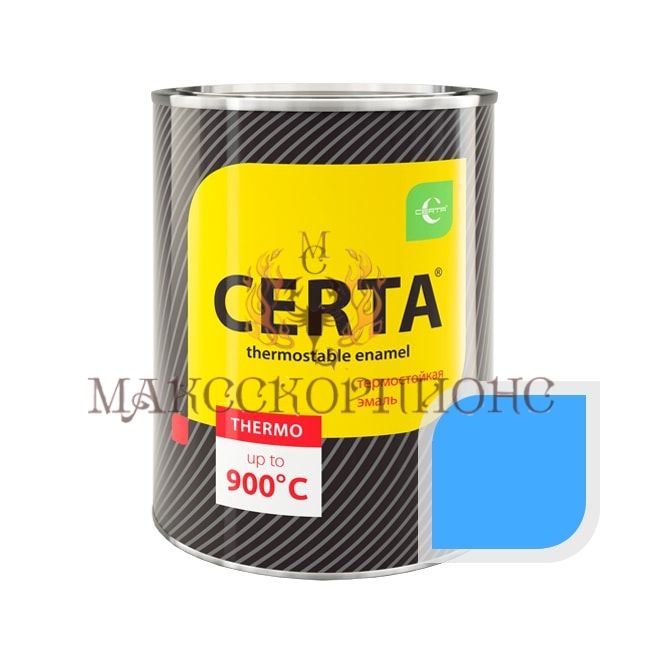 Термостойкая эмаль CERTA до +1000°С -0.8кг-ЦВЕТ: голубой 400°C